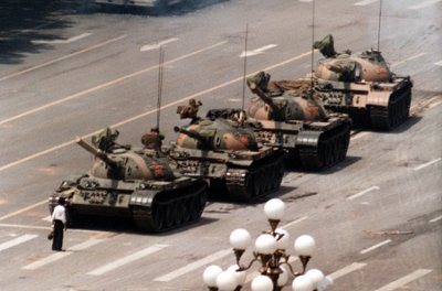 “tank man” in Tiananmen Square